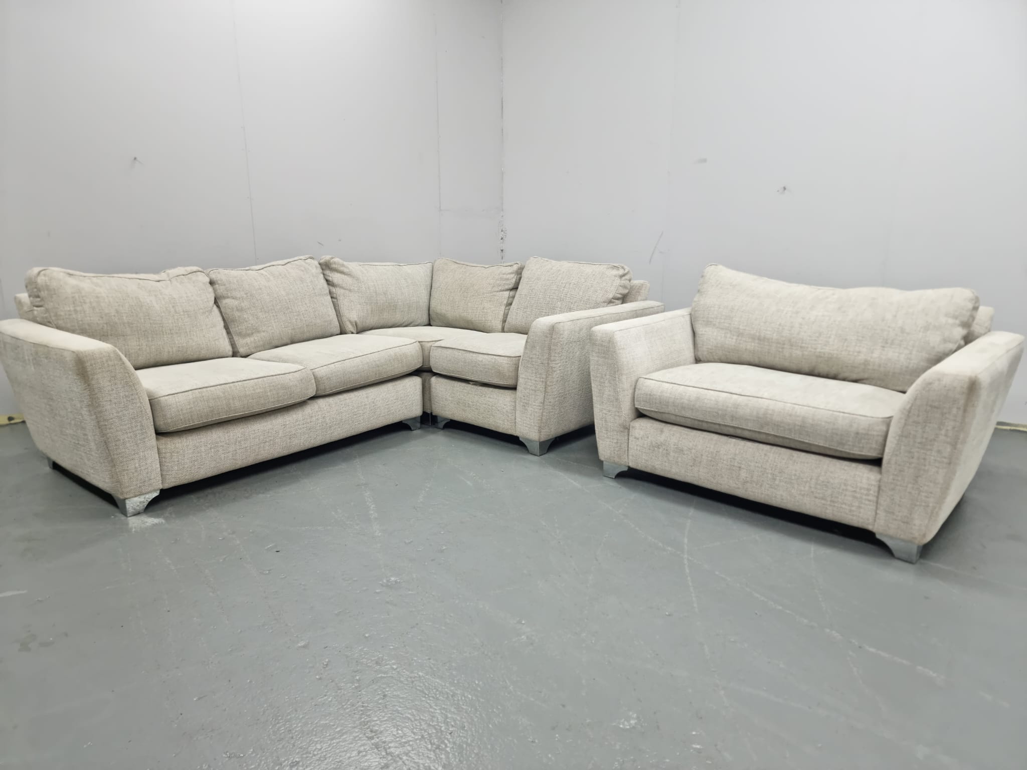 Sofology Fabric Corner Sofa and Cuddle Chair