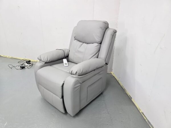 Grey Leather Massage High Rise Chair - Image 4