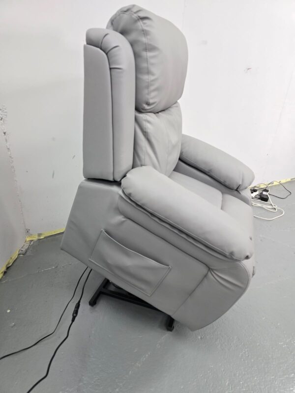 Grey Leather Massage High Rise Chair - Image 5