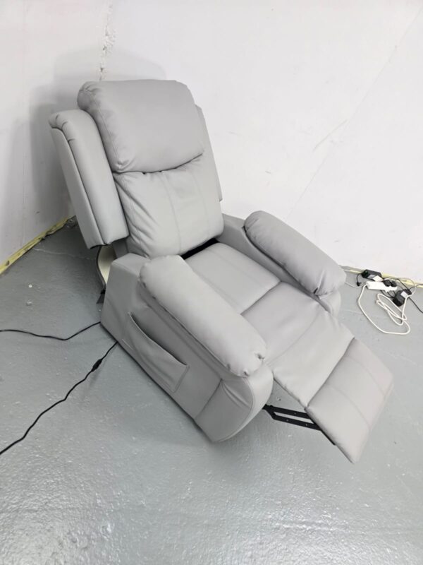 Grey Leather Massage High Rise Chair - Image 6