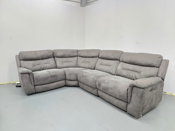 Dfs Ronan Grey Suede Modular Electric Recliner Corner Sofa - Image 3