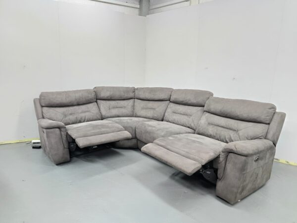 Dfs Ronan Grey Suede Modular Electric Recliner Corner Sofa - Image 6