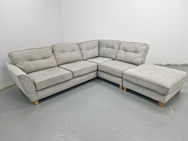 Grey Fabric Corner Sofa
