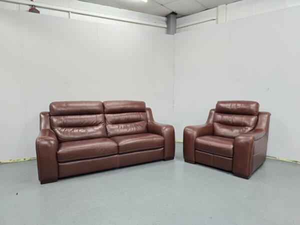 Italian Violino Full Leather 3 Seater Standard and Electric Recliner Chair