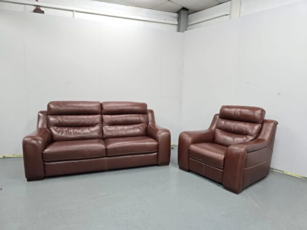 Italian Violino Full Leather 3 Seater Standard and Electric Recliner Chair - Image 3