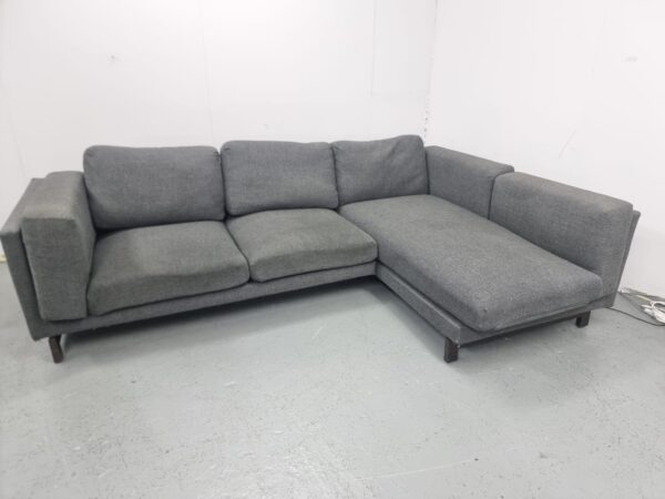 Grey Fabric Corner Sofa