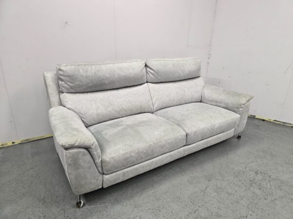 Suede 3 Seater Sofa - Image 4
