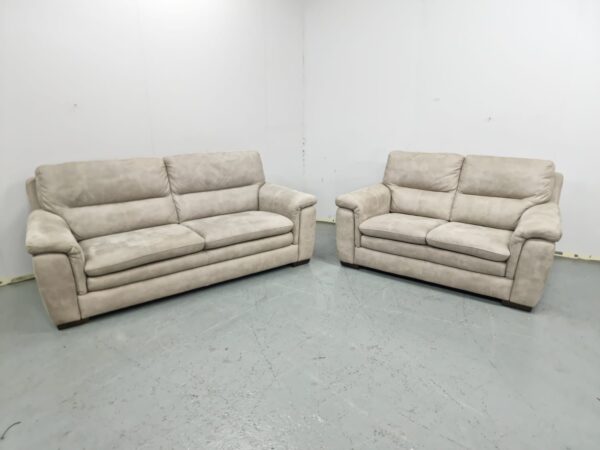 Dfs Suede 3 and 2 Seater Sofas