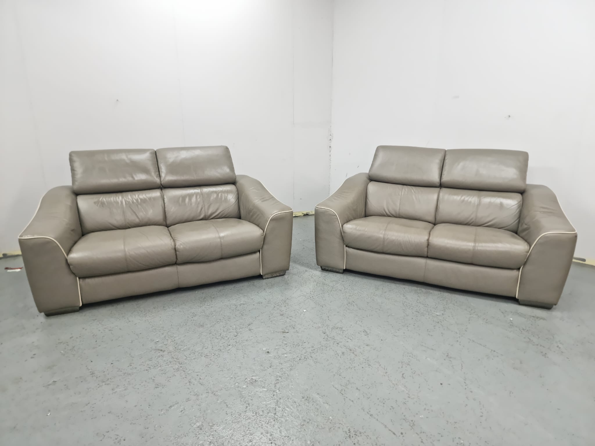 Dfs two seater leather sofas discount