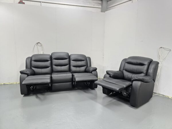 Ex Display Scs Leather 3 and 1 Seater Recliner Sofa and Chair - Image 5