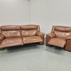 Harvey's Tan Full Leather 4 and 1 Seater Recliner Sofa and Chair - Image 6