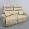 Ex Display G Plan High-Back Beige Full Leather 2 Seater Sofa - Image 2