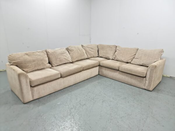 Beige Fabric Corner Sofa - Image 2