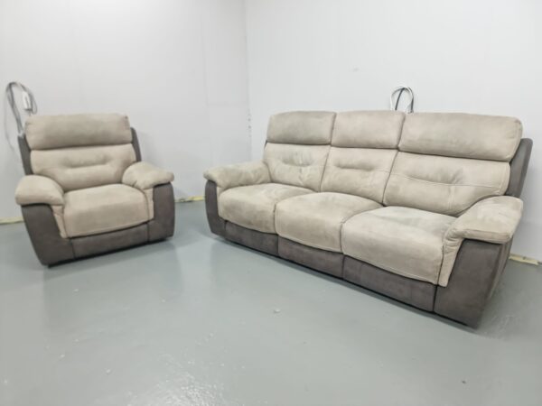 Dfs 3 and 1 Seater Recliner Sofa and Chair - Image 2