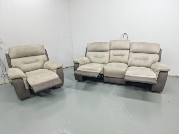 Dfs 3 and 1 Seater Recliner Sofa and Chair - Image 4