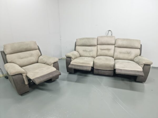 Dfs 3 and 1 Seater Recliner Sofa and Chair - Image 5