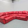 Lazyboy Red Leather Electric Recliner Corner Sofa - Image 2