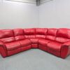 Lazyboy Red Leather Electric Recliner Corner Sofa