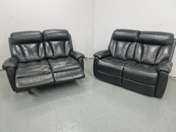 Lazyboy Leather Static 2 Seater and 2 Seater Electric Recliner Sofas - Image 6