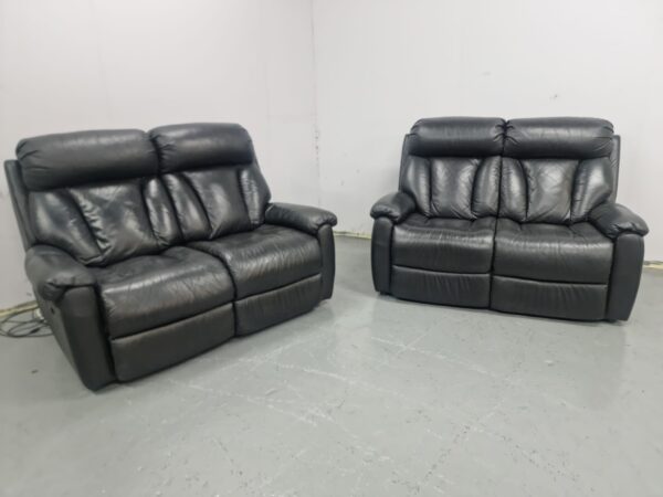 Lazyboy Leather Static 2 Seater and 2 Seater Electric Recliner Sofas - Image 4
