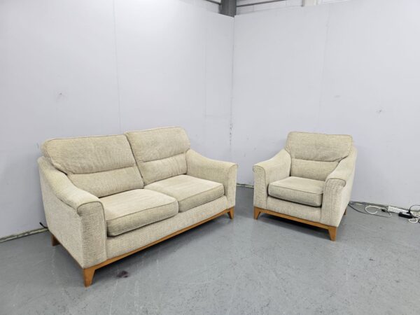 Parker Knoll Fabric 2 and 1 Seater Sofa and Chair - Image 2