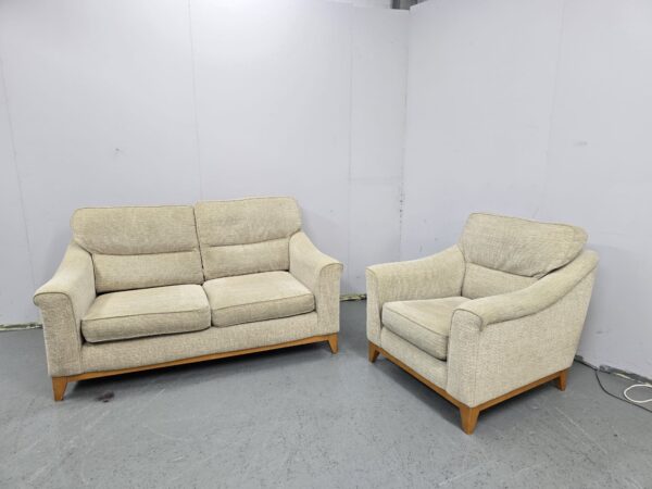 Parker Knoll Fabric 2 and 1 Seater Sofa and Chair - Image 4
