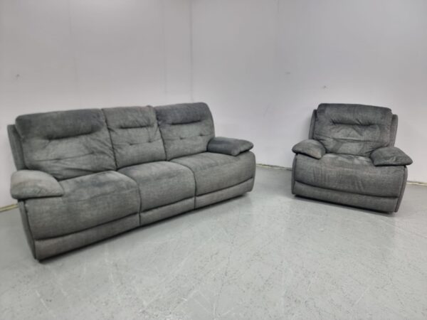 Oak Furniture Samson 3 and 1 Seater Electric Recliner Sofa and Chair with USB - Image 2