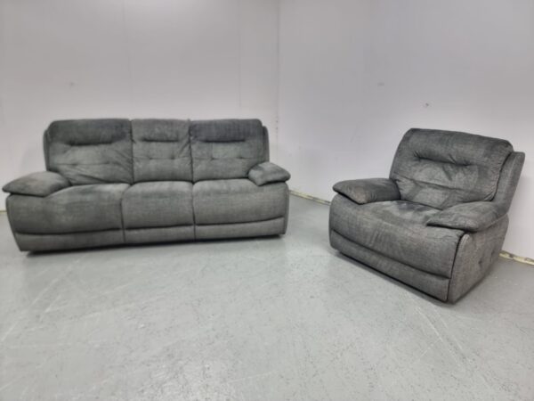 Oak Furniture Samson 3 and 1 Seater Electric Recliner Sofa and Chair with USB - Image 3