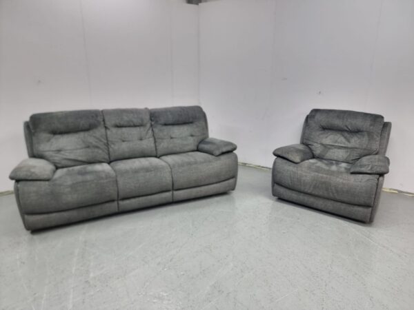Oak Furniture Samson 3 and 1 Seater Electric Recliner Sofa and Chair with USB