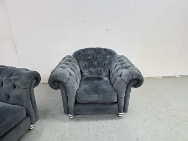 Dfs Windsor Suede 4 and 1 Seater Sofa and Chair - Image 5