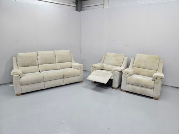 Parker Knoll Fabric 3 Piece Suite Sofa and Chairs - Image 6