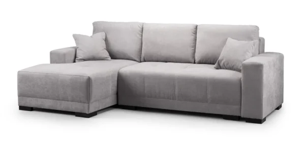 Cimiano Grey Fabric Left Hand Facing Corner Sofabed