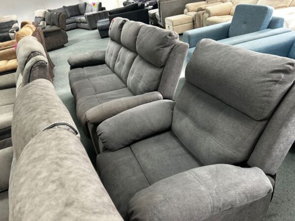 3 and 1 Seater Recliner Sofa and Chair - Image 2