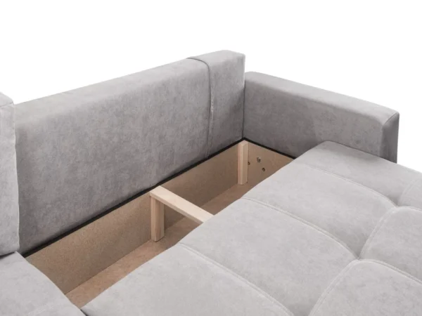 Cimiano Grey Fabric Left Hand Facing Corner Sofabed - Image 4