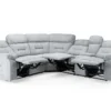 Canterbury Grey Fabric Recliner Corner Sofa with Cup Holders and USB - Image 3