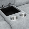 Canterbury Grey Fabric Recliner Corner Sofa with Cup Holders and USB - Image 4