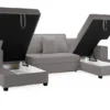 Milan Grey Fabric Corner Sofabed - Image 3