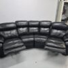 Dfs Black Leather Manual Recliner Curved Corner Sofa - Image 2