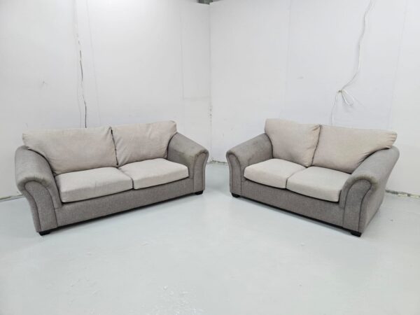 Fabric Two-Tone 3 and 2 Seater Sofas