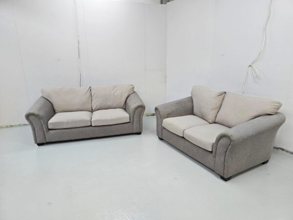 Fabric Two-Tone 3 and 2 Seater Sofas - Image 2
