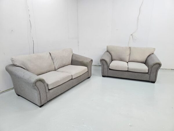 Fabric Two-Tone 3 and 2 Seater Sofas - Image 3
