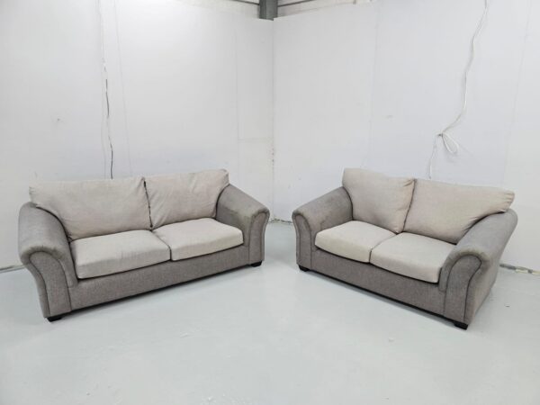 Fabric Two-Tone 3 and 2 Seater Sofas - Image 4