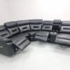 Brand New Canterbury Black Leather Electric Recliner Corner Sofa with Cup Holders and USB - Image 5