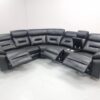 Brand New Canterbury Black Leather Electric Recliner Corner Sofa with Cup Holders and USB - Image 6