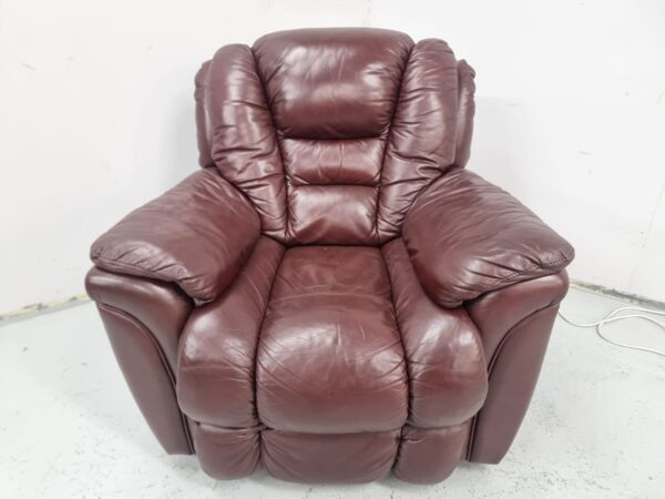 Dfs Supreme Oxblood Full Leather Electric Recliner Chair