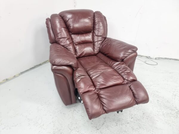Dfs Supreme Oxblood Full Leather Electric Recliner Chair - Image 4
