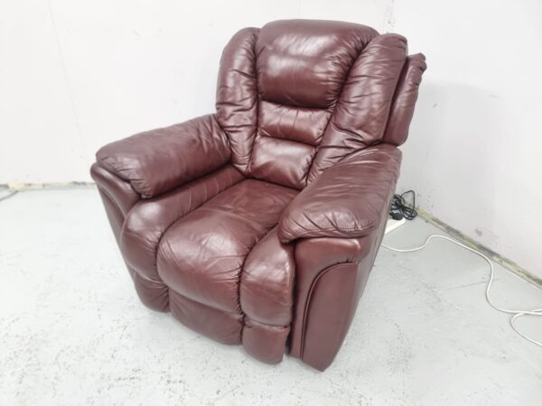 Dfs Supreme Oxblood Full Leather Electric Recliner Chair - Image 2