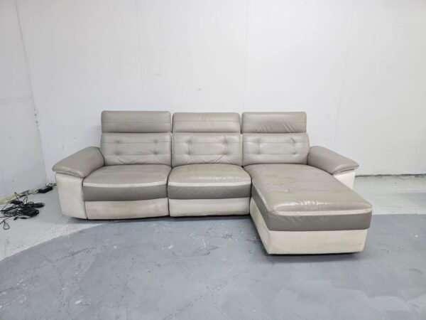 Harvey's Leather and Suede 3 Seater Electric Recliner Chaise