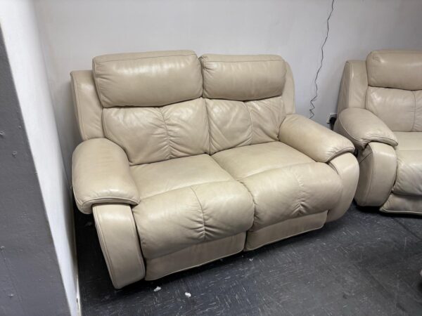 Dfs Cream Leather 2 Seater Recliner Sofa - Image 2