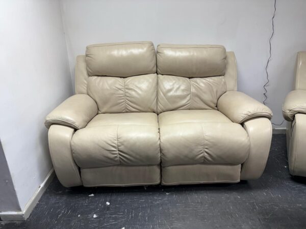 Dfs Cream Leather 2 Seater Recliner Sofa